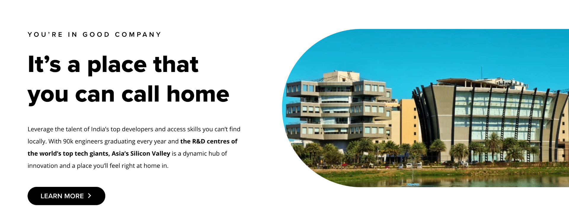 Modern office buildings in Bangalore