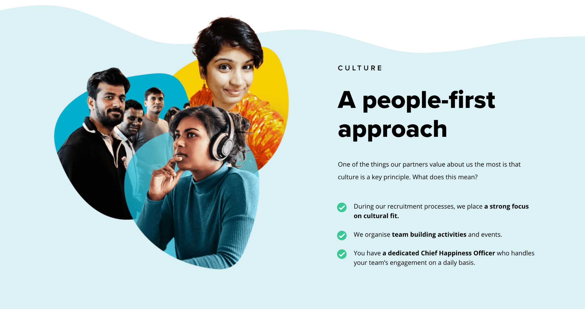 Diverse team members collaborating