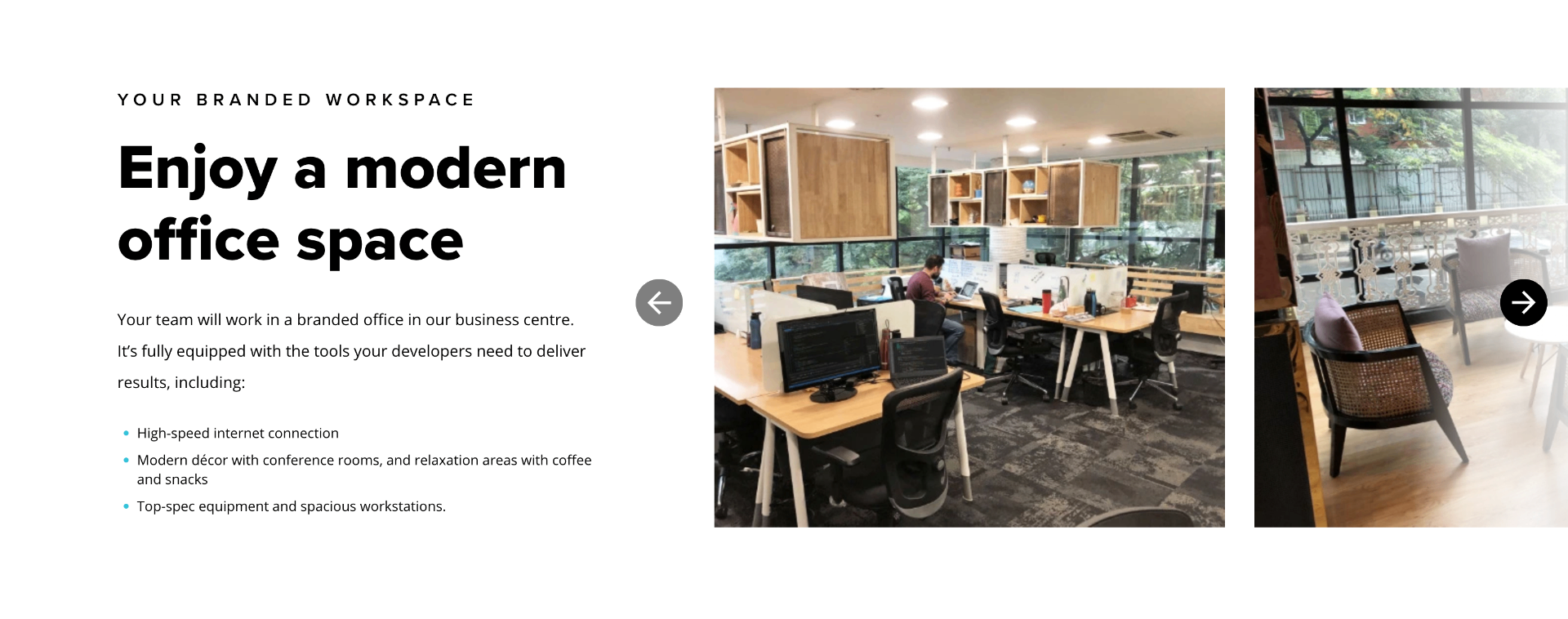 Modern office workspace